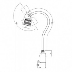 Plan lampe LED sur bras flexible