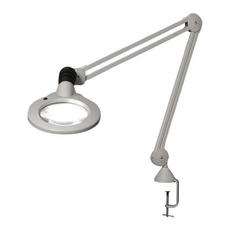 Lampe loupe de table sur bras articulé