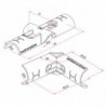 Dimensions des connecteurs pour fixation de 4 tubes