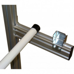 Support rouleau frontal réglable en hauteur et profondeur pour profilés aluminium