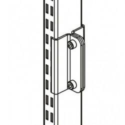 Adaptateur d'accessoires de la gamme profilés aluminium sur montant perforé