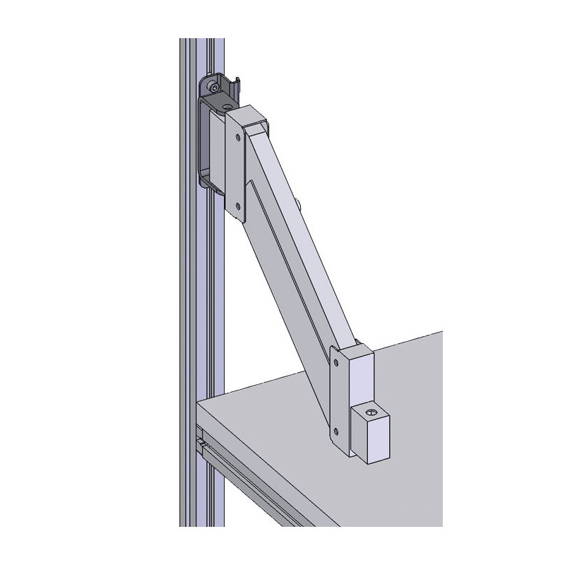 Bras 2 articulations en profilé Aluminium pour fixation sur