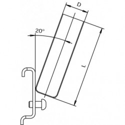 Dimensions crochet tube pour panneau perforé