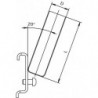 Dimensions crochet tube pour panneau perforé