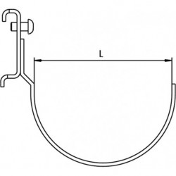 Dimensions crochet support outil électro-portatif pour panneau perforé