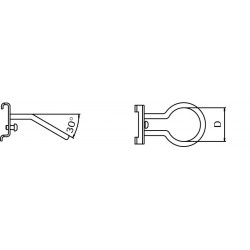 Schéma anneau de suspension d'outil pour panneau perforé