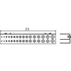 Dimensions support 16 forets pour panneau perforé