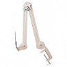 Bras métallique double articulation réglable pour fixation plateau