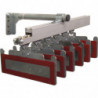 Porte étiquettes kanban sur rail profilé aluminium