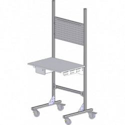 Poste de contrôle qualité modulaire avec structure aluminium