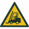 Pictogramme adhésif "Attention passage d'engins"