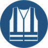 Pictogramme adhésif "Porte de gilet de sécurité obligatoire"