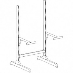 Structure tubulaire crantée de poste de travail