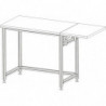 Support plateau latéral rabattable pour poste montants aluminium