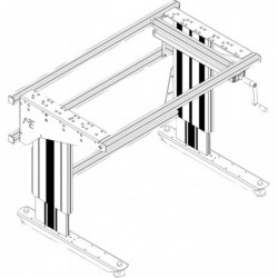 Plan poste de travail ergonomique à manivelle