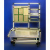 Poste de travail hauteur fixe structure tube double cadre M500 + M1500