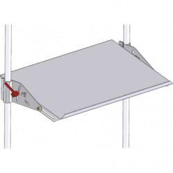 Tablette réglable sur poste de travail tubulaire