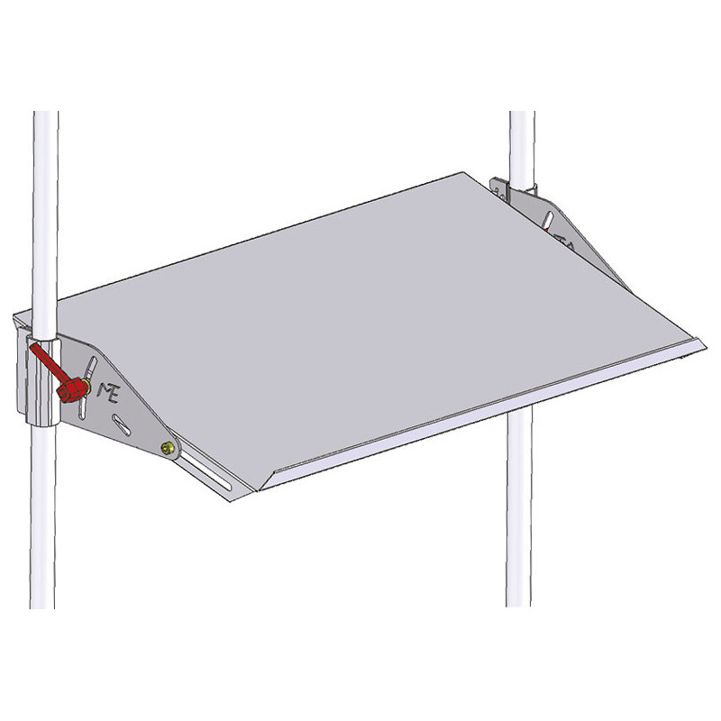 Tablette réglable sur poste de travail tubulaire