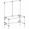 Poste de travail hauteur fixe structure tube double cadre M900 + M900