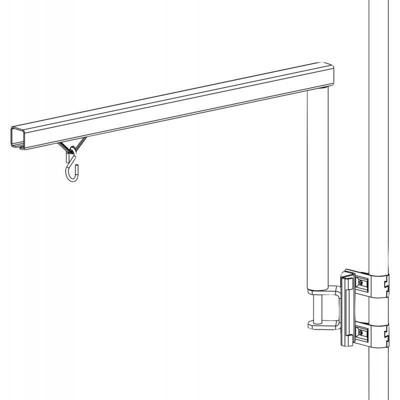 Potence articulée pour support outil  avec fixation sur tube Ø 28 mm