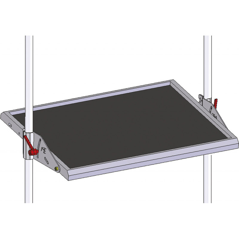 Tablette réglable avec tapis pour poste de travail tubulaire