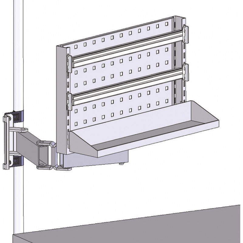 Support outils rotatif pour poste de travail en tube Lean