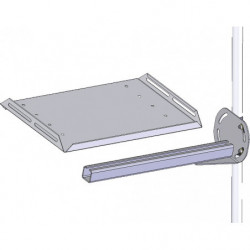 Support latéral en porte à faux pour tablette pour poste de travail en tube Lean