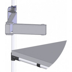 Bras double articulation charge lourde pour poste de travail en tube Lean