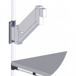 Bras articulé hauteur réglable pour poste de travail en tube Lean