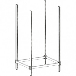 Structure H 1850 mm sur pied vérin