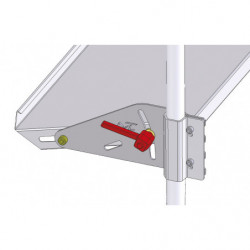 Equerre de réglage : profondeur et inclinaison des tablettes pour poste de travail tube Lean