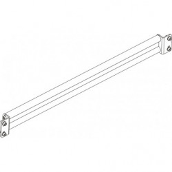 Traverse double en tube aluminium sur équerres