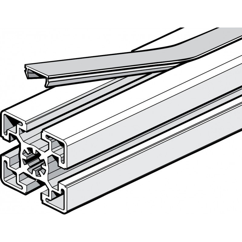 Cache-rainure pour profilés aluminium rainure de 8 ou 10 mm