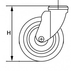 Jeu de 4 roulettes pivotantes