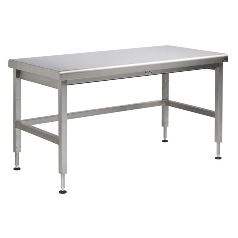 Table de travail inox motorisée pour hauteur variable