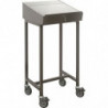Pupitre inox sur roulettes ou pieds vérins