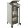 Pupitre inox sur roulettes avec placard