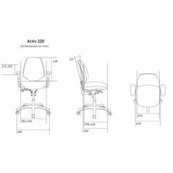 Dimensions siège multifonctions Activ 220