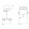 Siège assis-debout avec assise rectangle et dossier