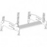 Repose-pieds antifatigue ajustable au pied pour poste de travail Alu
