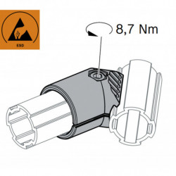 Jonction 2 tubes alu à 45°