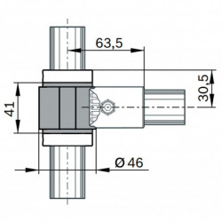 Schéma Palier de pivotement pour tubes alu