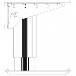 Piètement poste de travail ergonomique