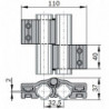 Charnière 2 tubes lean aluminium