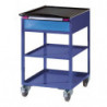 Desserte d'atelier à roulettes 1 tiroir et 1 plateau inférieur