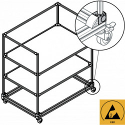 Adaptateur pour raccord du tube Ø 28 sur profilé 45x45