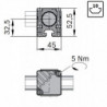 Adaptateur pour raccord du tube Ø 28 sur profilé 45x45