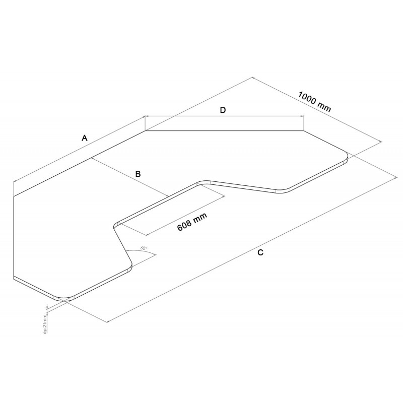 Plan plateau anti-TMS pour poste ergonomique