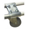 Platine support roulettes ESD sur tubes parallèles