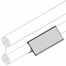 Porte-étiquette autocollant pour profilé cylindrique double